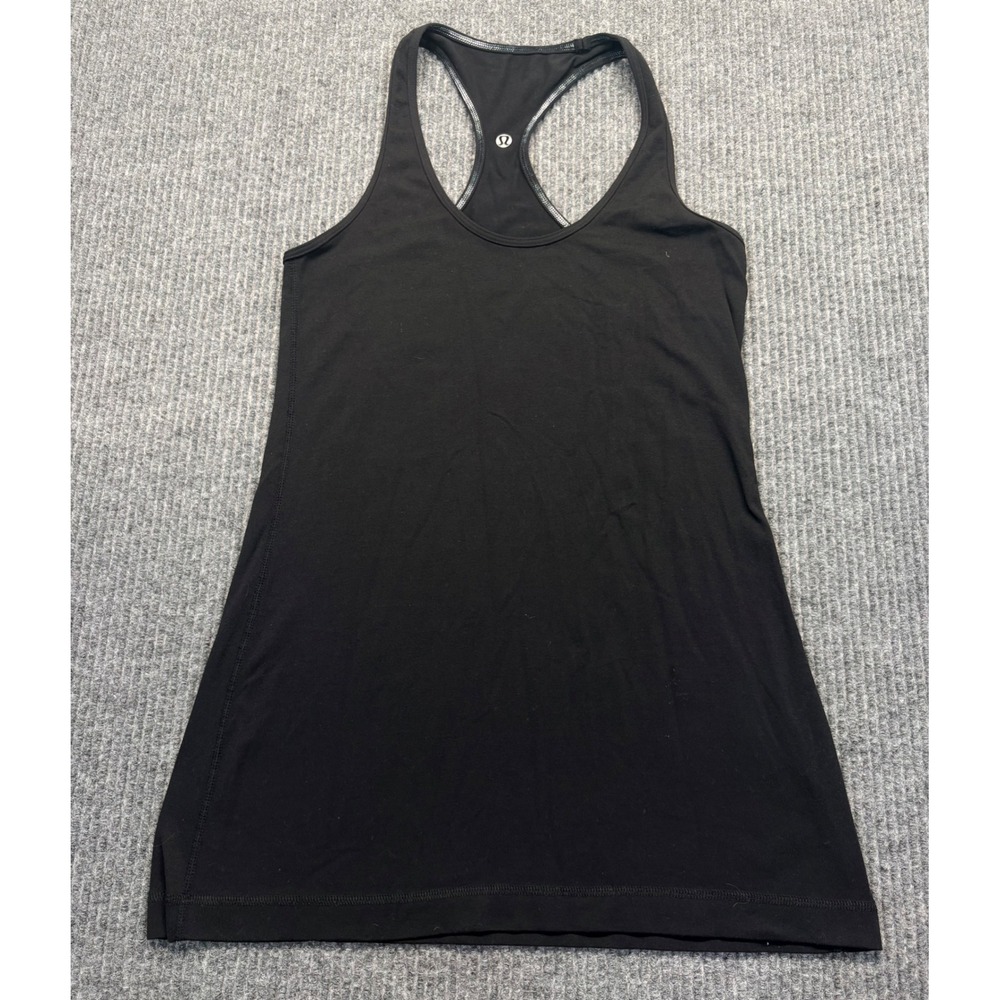 Lululemon Womens Racerback Tank Top Black Scoop Neck Activewear Yoga Slim Fit